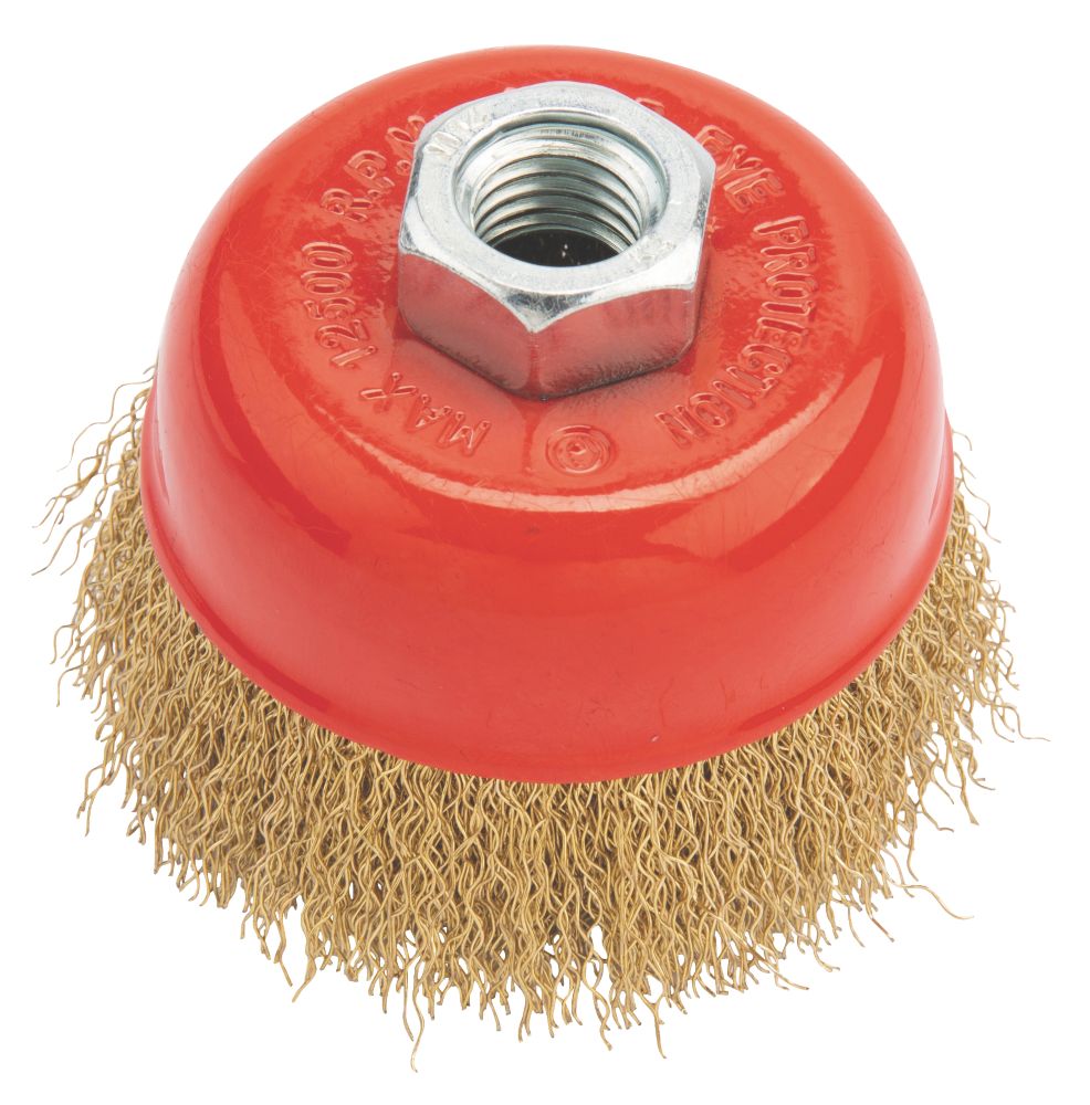 Brosse boisseau pour meuleuse à fils ondulés 75mm