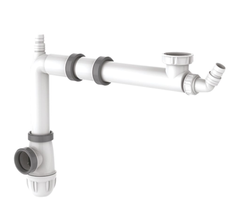 Siphon bouteille pour évier avec prise machine Valentin Connectic gain de place 40mm 1 pièce