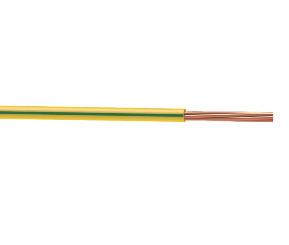 Fil électrique HO7V-R 1x10 mm² 25m Vert/Jaune