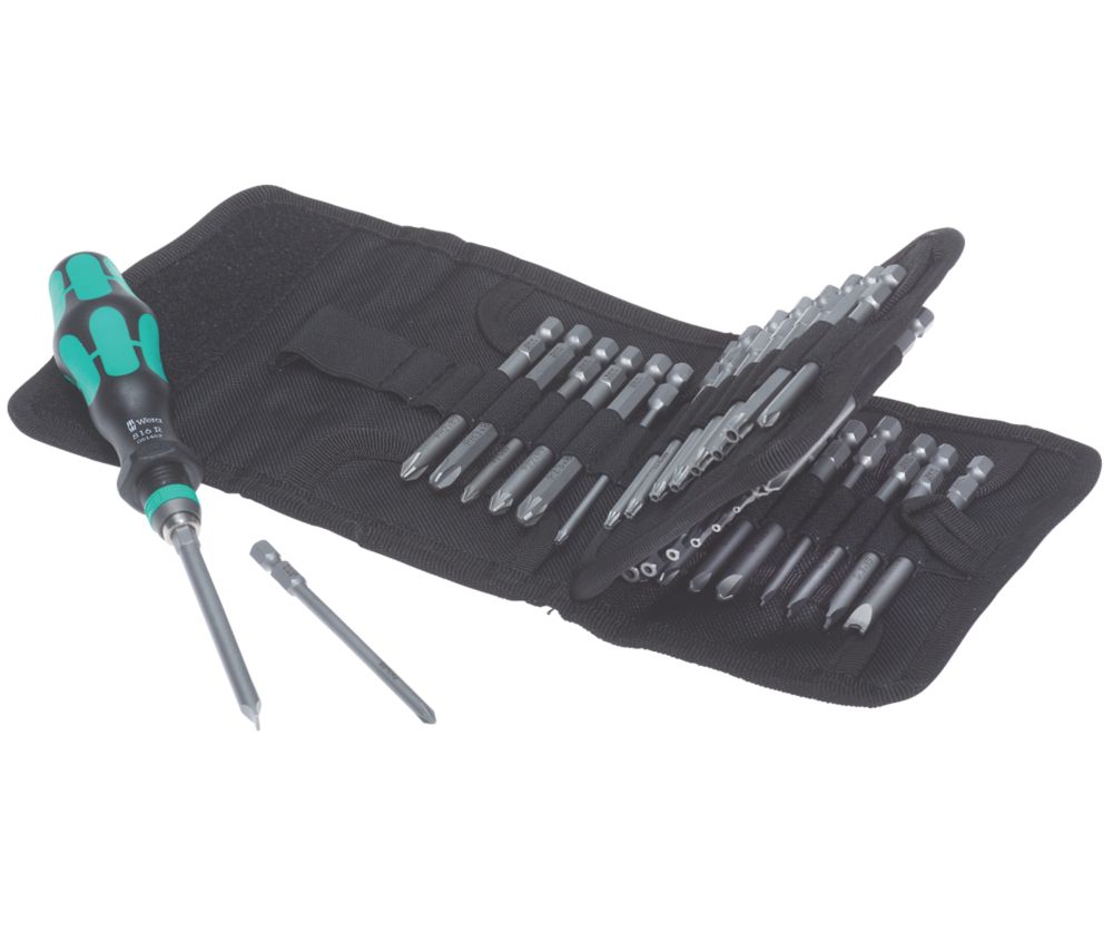 Assortiment d'embouts de visseuse interchangeables Kraftform Kompakt Wera 33 pièces