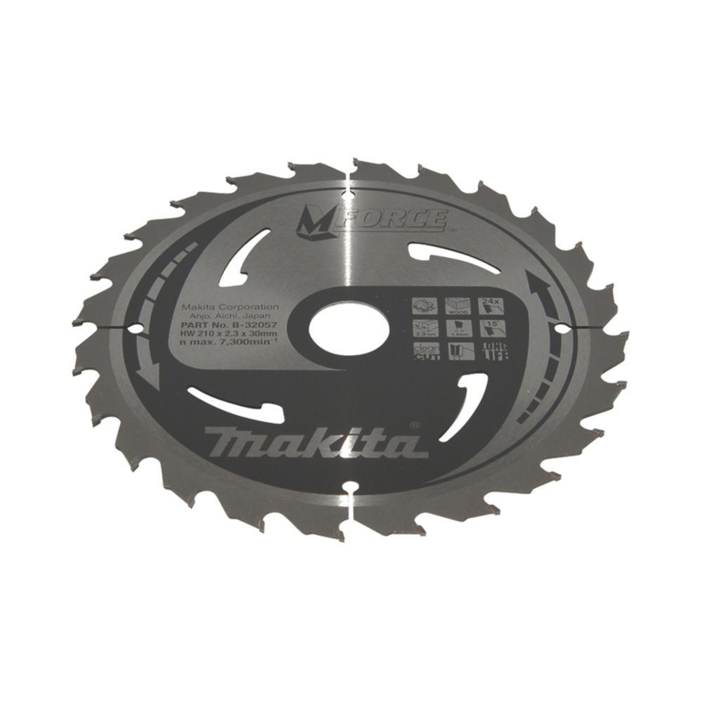 Lame de scie circulaire bois 210 x 2,3 x 30mm 24 dents Makita