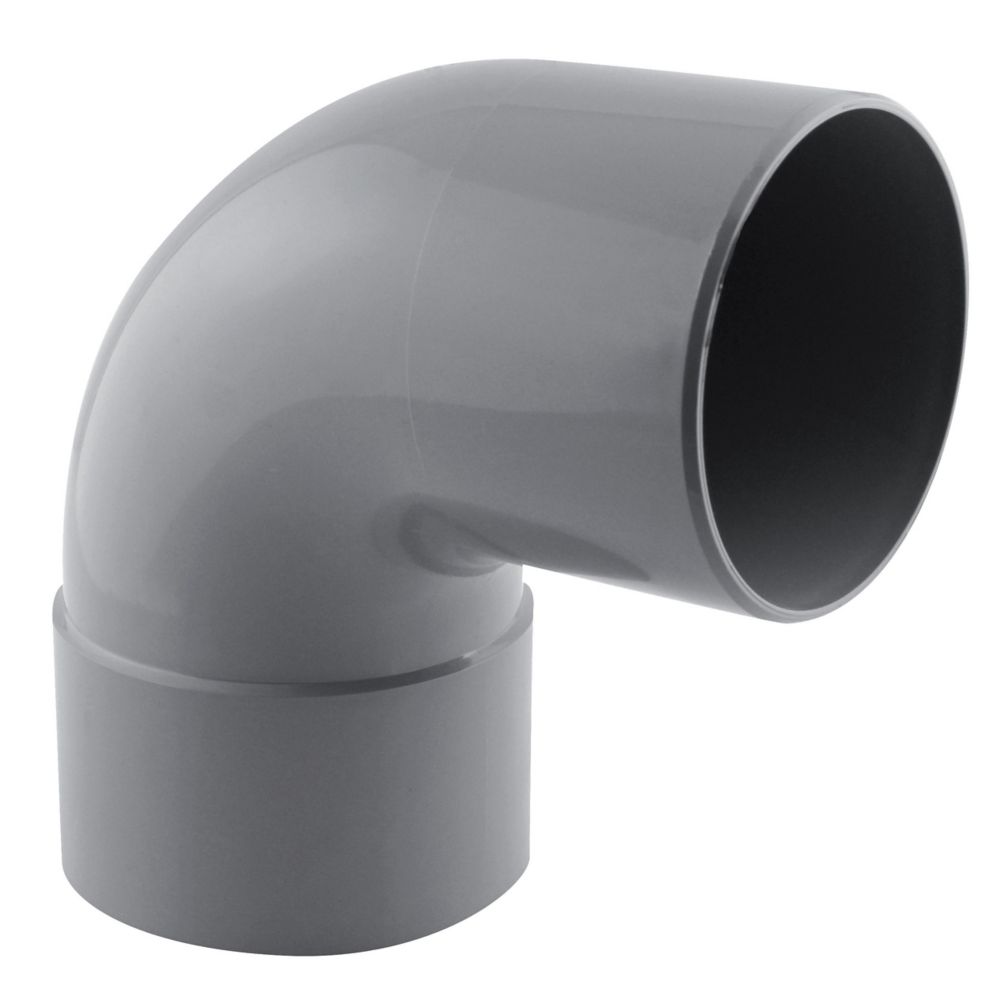Coude PVC NF mâle/femelle à 87° 100mm à coller gris Fitt