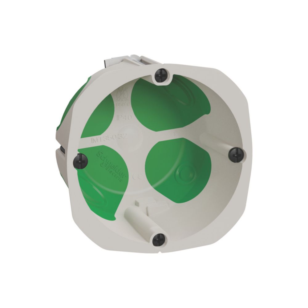 Boîte d'encastrement cloison sèche 1 poste étanche diamètre 67 profondeur 47 Schneider