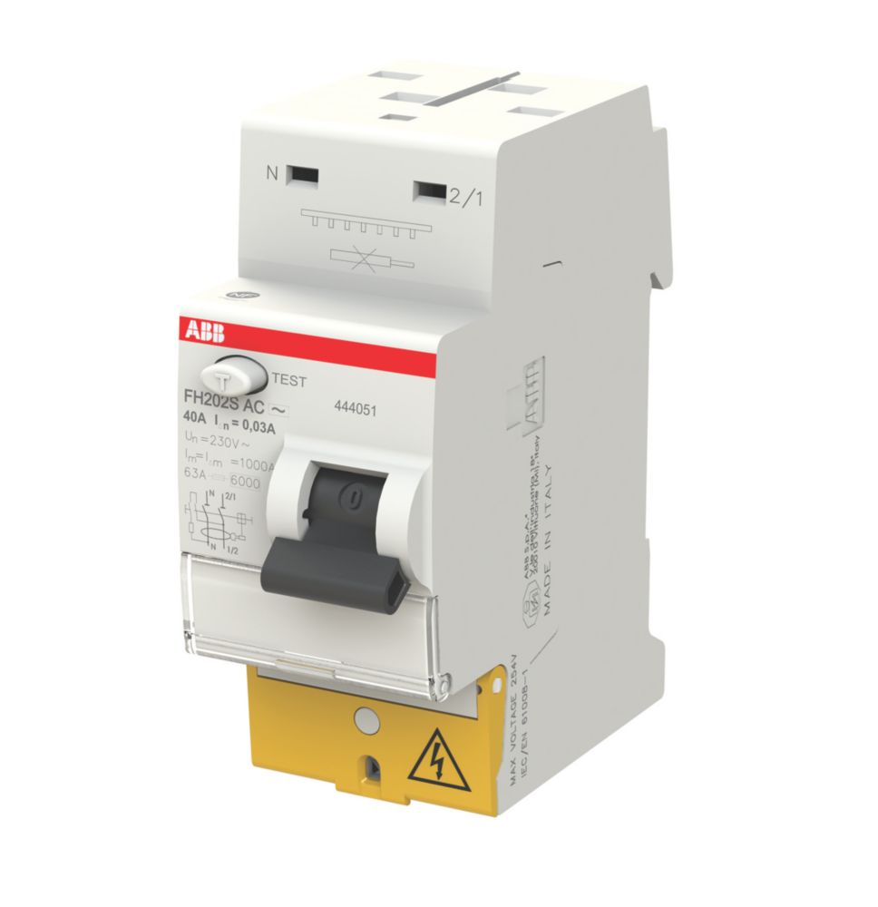 Interrupteur différentiel 40A type AC 30mA 1P+N auto ABB
