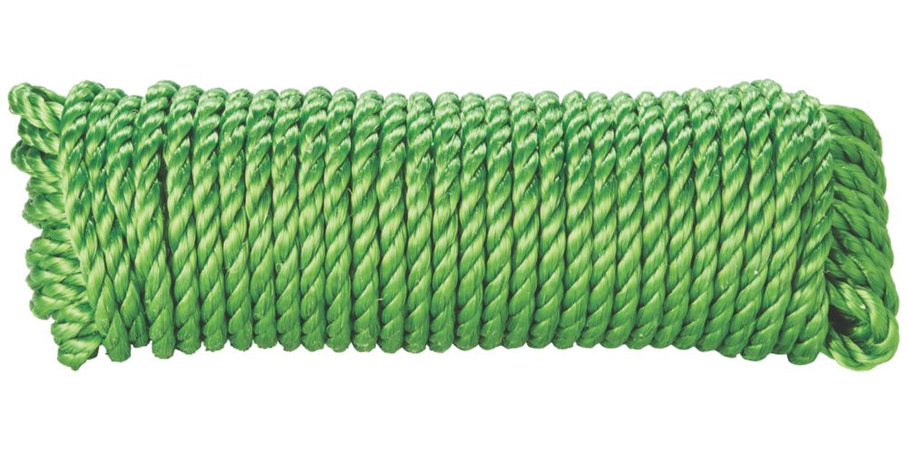 Corde torsadée Diall verte 10mm x 15m 