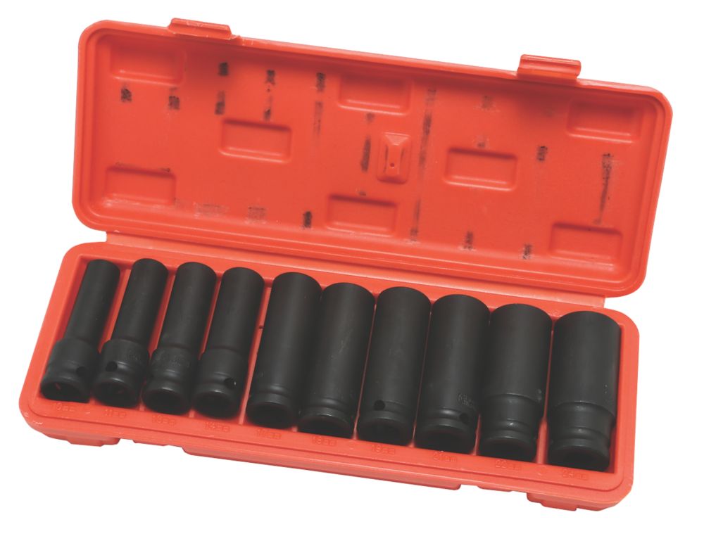 Coffret de 10 douilles clé à choc 1/2 longues Pro-Craft Hilka 