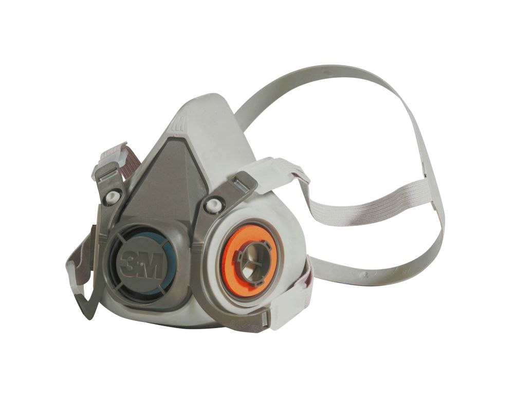 Masque partiel taille unique 3M 6200 PRO avec cartouches anti-poussière et anti-gaz 