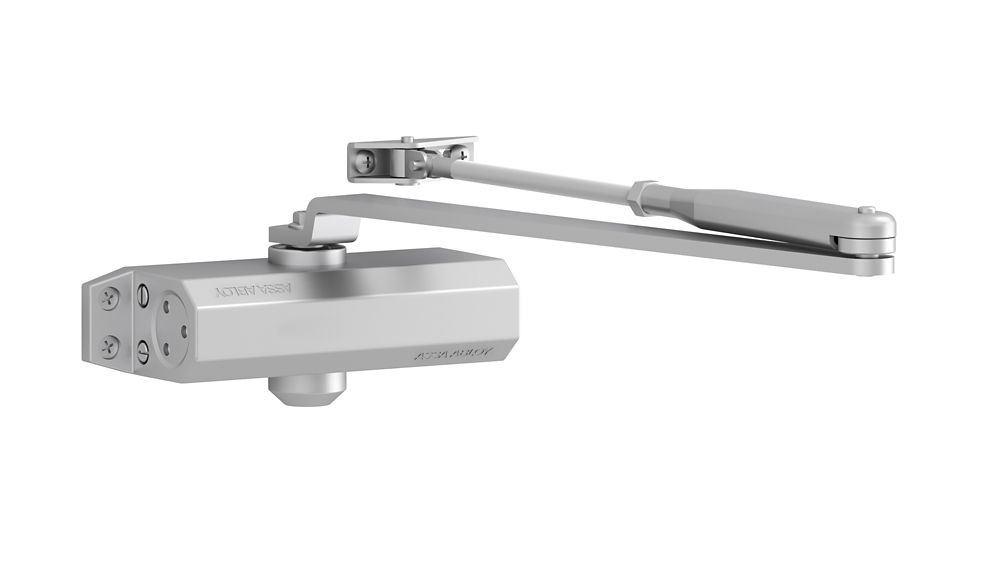 Ferme Porte DC110 ASSA ABLOY à bras compas multiforce 2-3-4, Argent