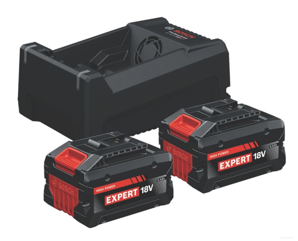  Kit de chargeur rapide et batterie Li-Ion AMPShare 18V 5,5Ah Bosch 1600A0373P 3 pièces