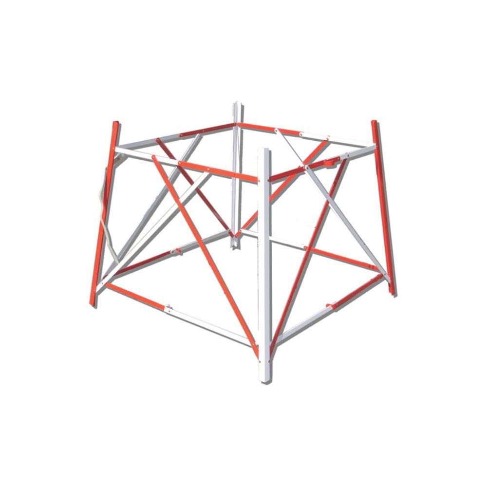 Barrière de chantier pliable Taravello rouge/blanc 900mm 1 pièce