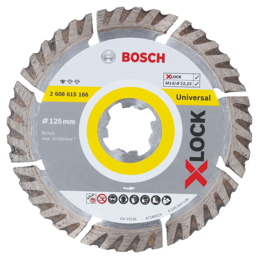 Disque diamant béton/pierre 125 x 2mm X-Lock Bosch