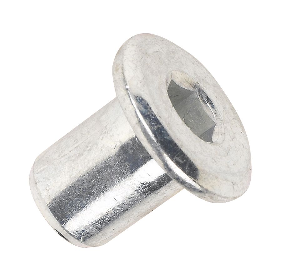 Insert pour bois acier zingué - Pour diamètre de filetage : M6 - Longueur :  25 mm - CROSO