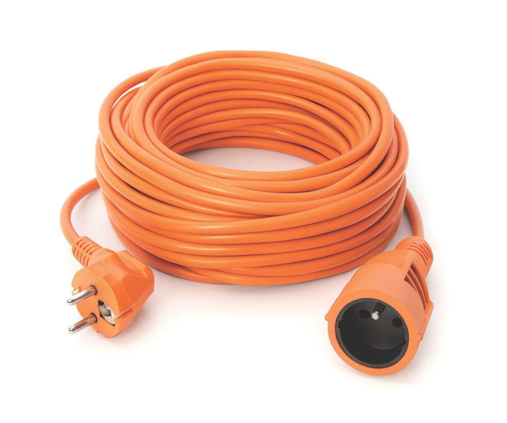 Rallonge d'extérieur 1,5mm² 10A GAO 1 prise orange 50m