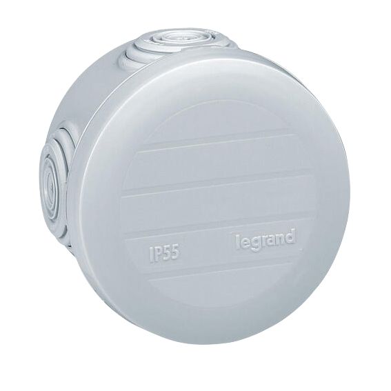 Boîte de dérivation ronde IP55 à 4 entrées diamètre 60mm profondeur 40mm Plexo Legrand