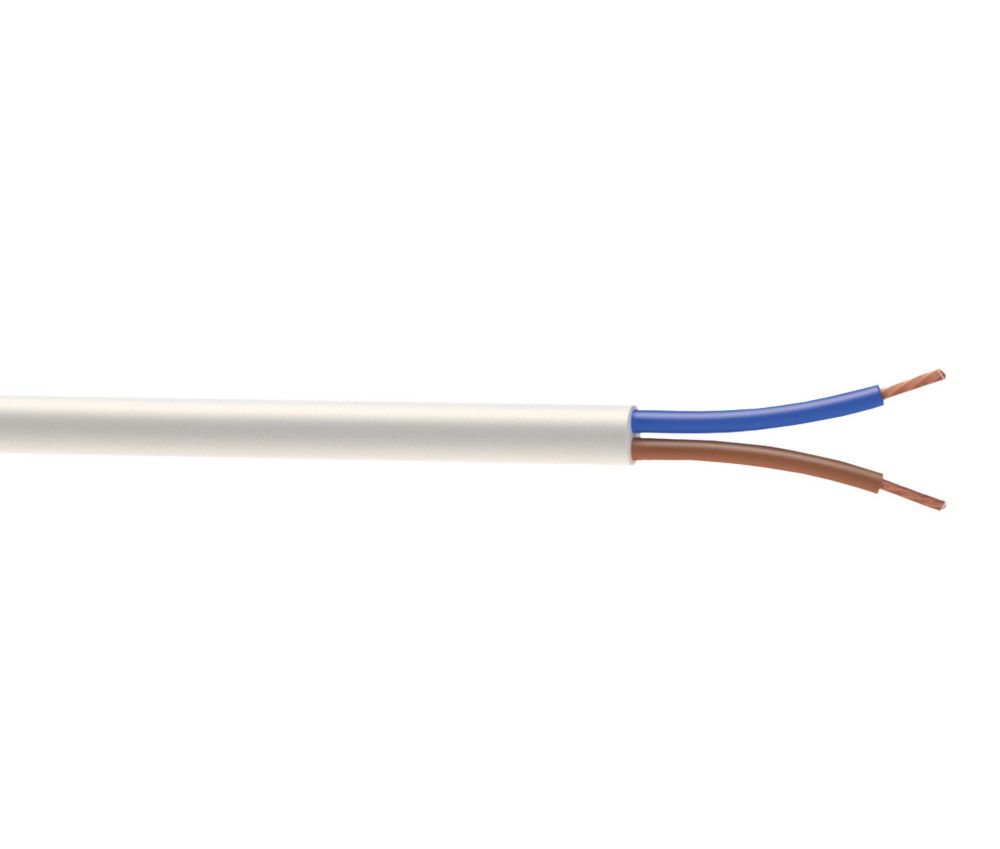Câble électrique souple HO5VV-F 2x1,5 mm² 25m blanc