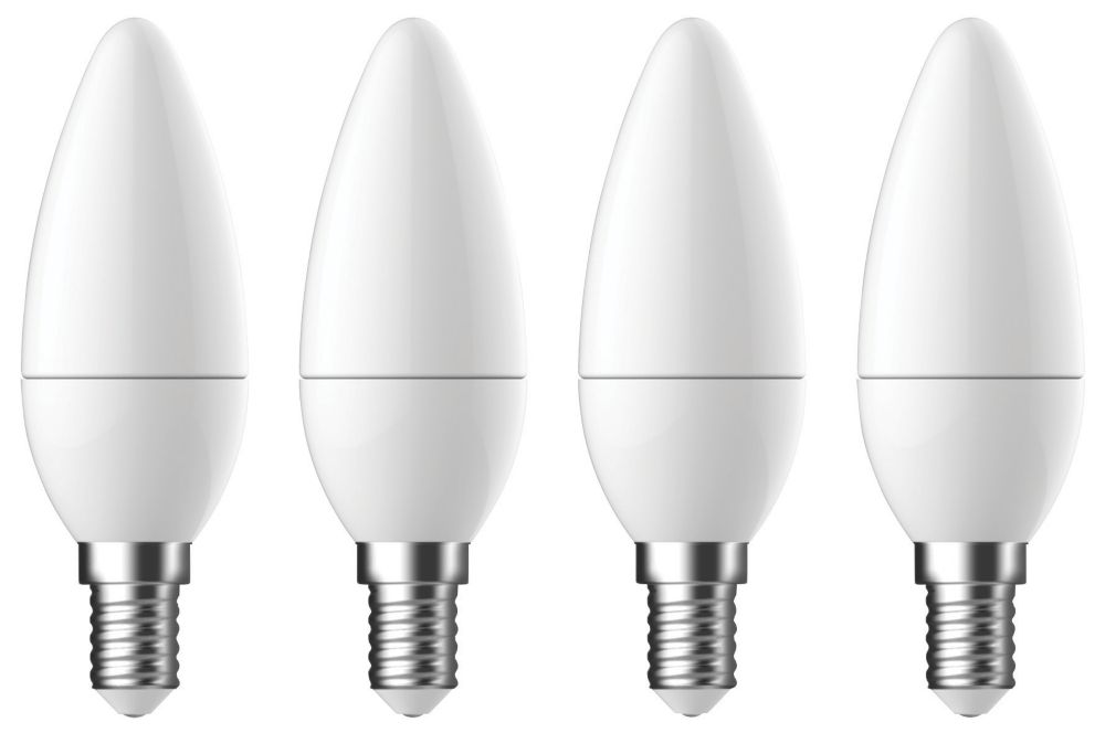 Lot de 4 ampoules LED bougie LAP DFRDCL4EDB E14 470lm 4,2W