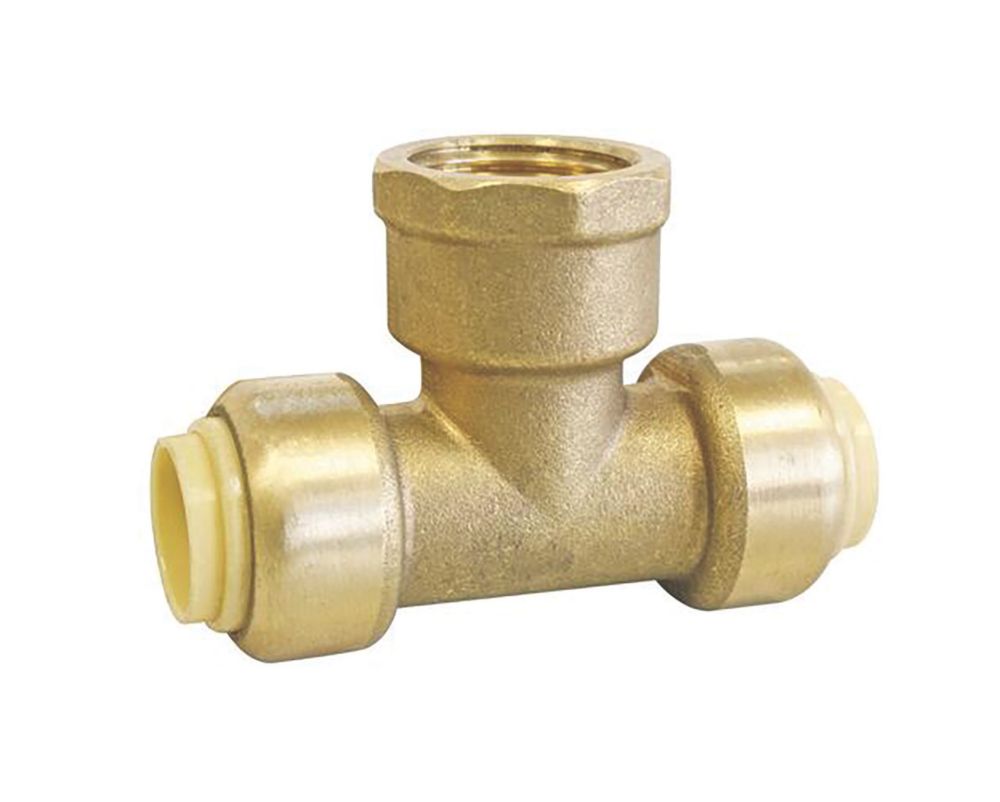 Té adaptatif à emboîter en laiton Somatherm 14mm x 15/21 - 1/2" x 14mm 