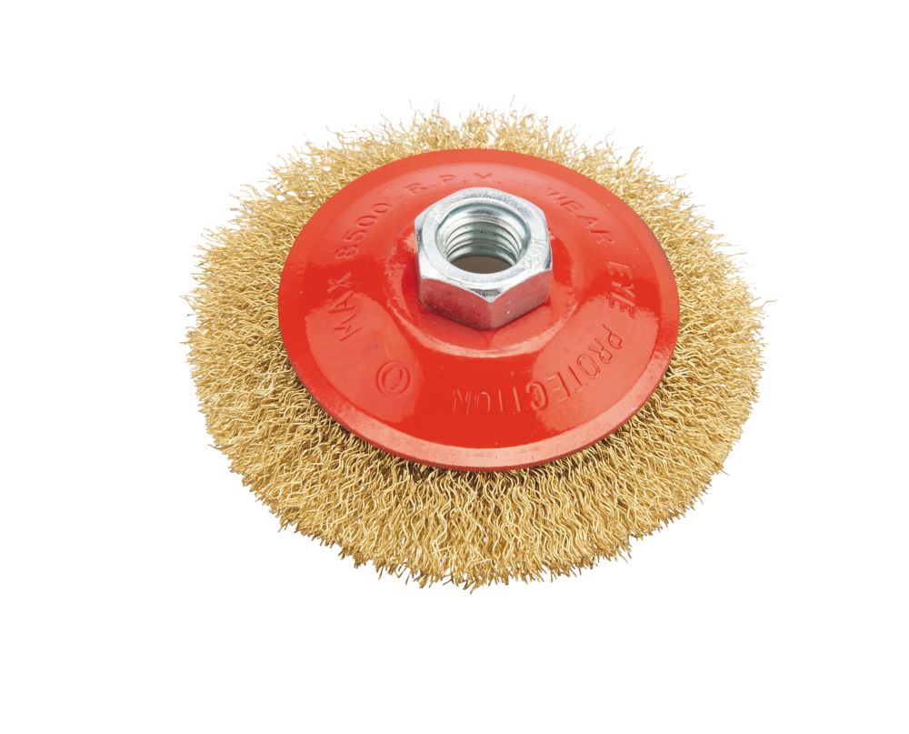 Brosse métallique torsadée100mm pour meule à disques TOLSEN