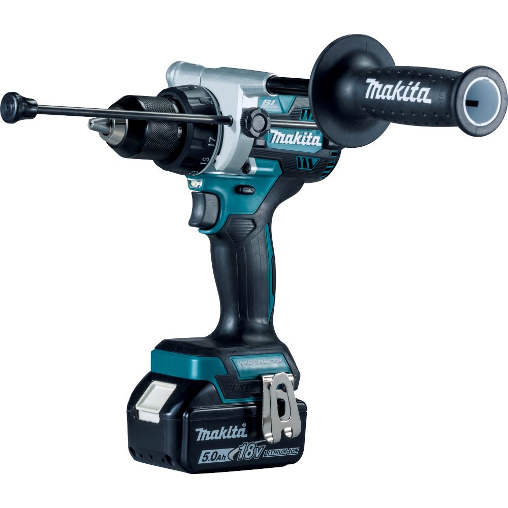 Perceuse visseuse à percussion sans fil et brushless Makita DHP486RTJ 18V Li-Ion LXT 2 x 5Ah 