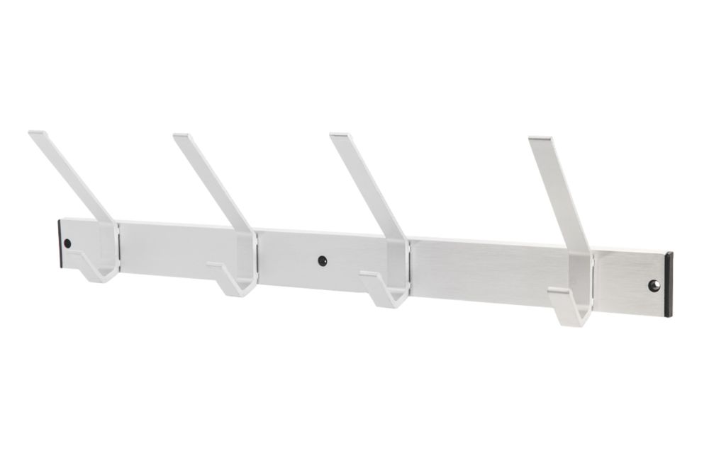 Patère utilitaire Smith & Locke en aluminium brossé 460 x 120mm 