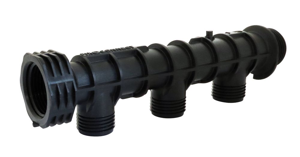 Collecteur sanitaire à 3 ports, adaptateur à compression en plastique Fixoconnect 20/27 - 3/4 x 15/21 - 1/2"