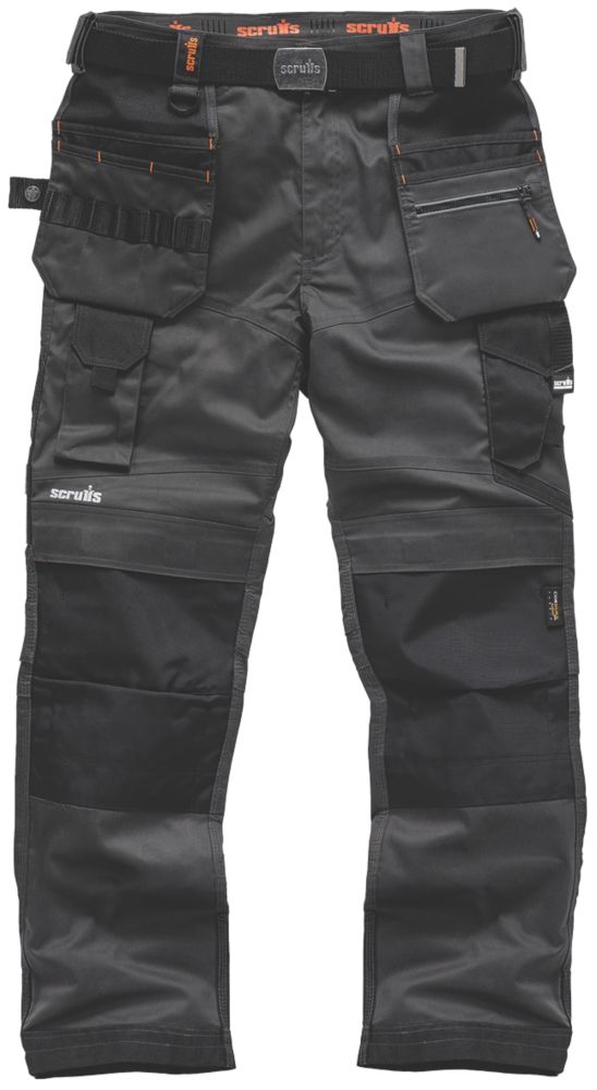 Pantalon de travail Pro Flex Holster Scruffs, graphite, taille 40, longueur 86 cm 