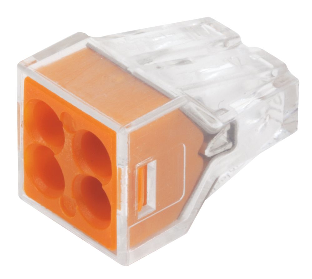 Borne à poussoir 4 broches Wago 24A, lot de 100