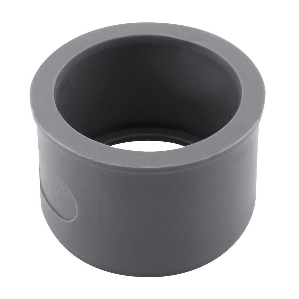 Réduction incorporée PVC mâle/femelle 50 x 40mm à coller gris Fitt