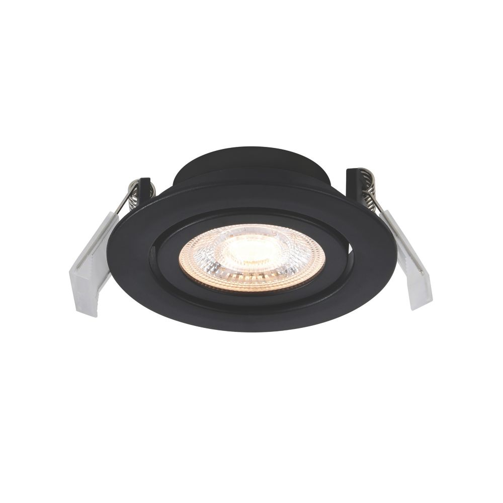 Pack de 3 spots à encastrer LED CCT réglables noirs Nordlux Monolo 4,8W 3000K IP20 450lm 8,2cm