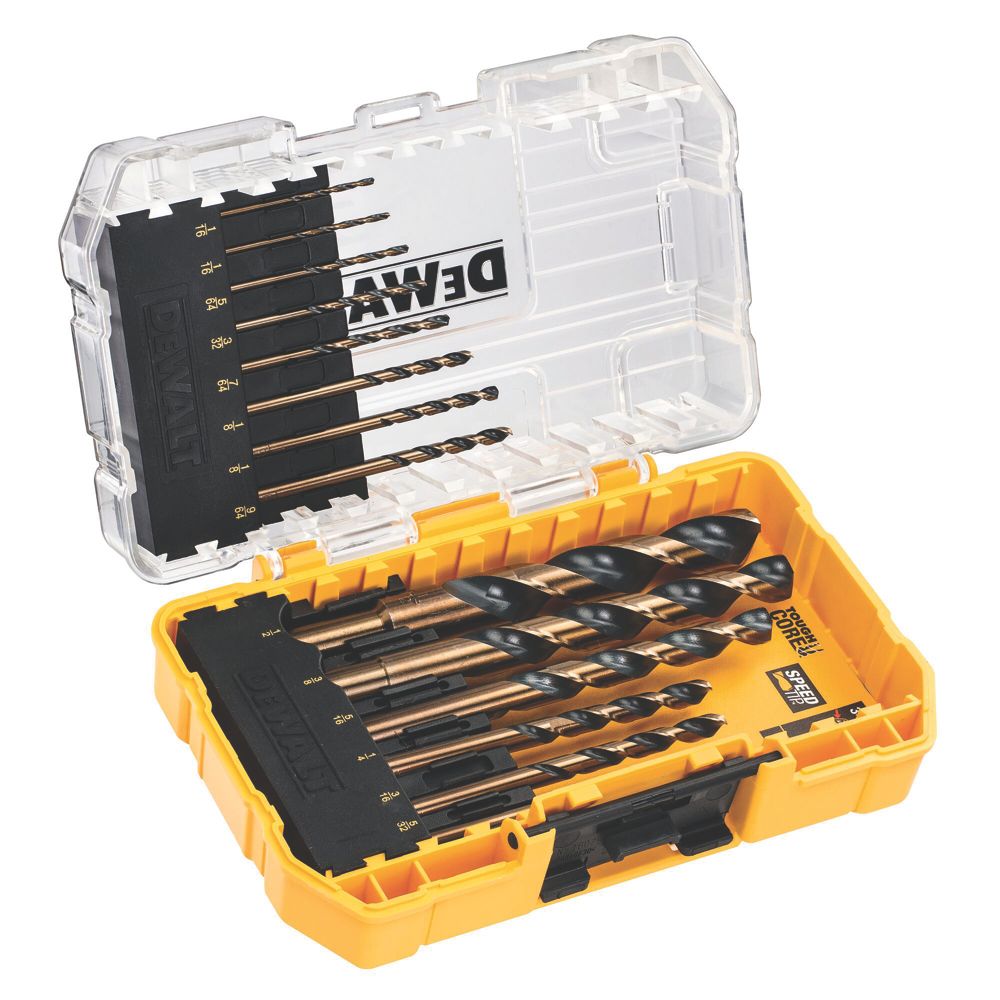 Coffret de 14 forets métal noir et or à queue droite DeWalt