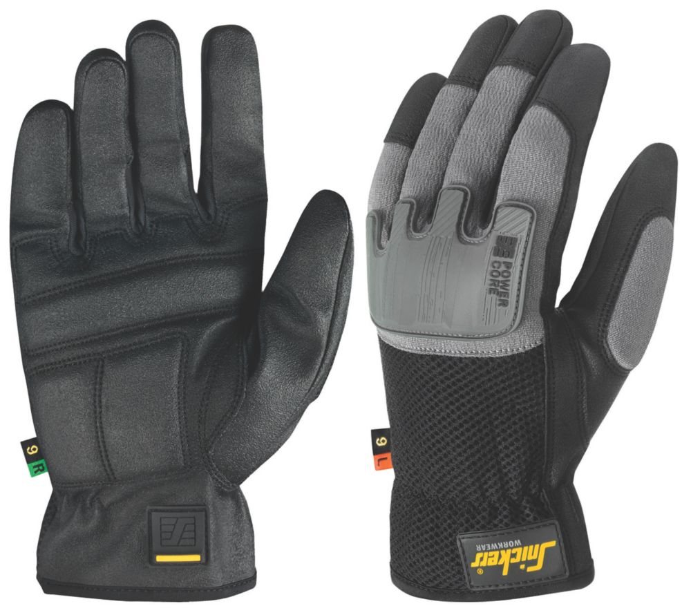 Gants de manutention Snickers Power Core noir / gris taille L