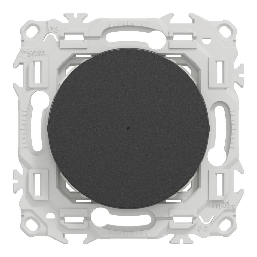Poussoir variateur connecté zigbee 1 poste Schneider Electric Wiser Odace noir