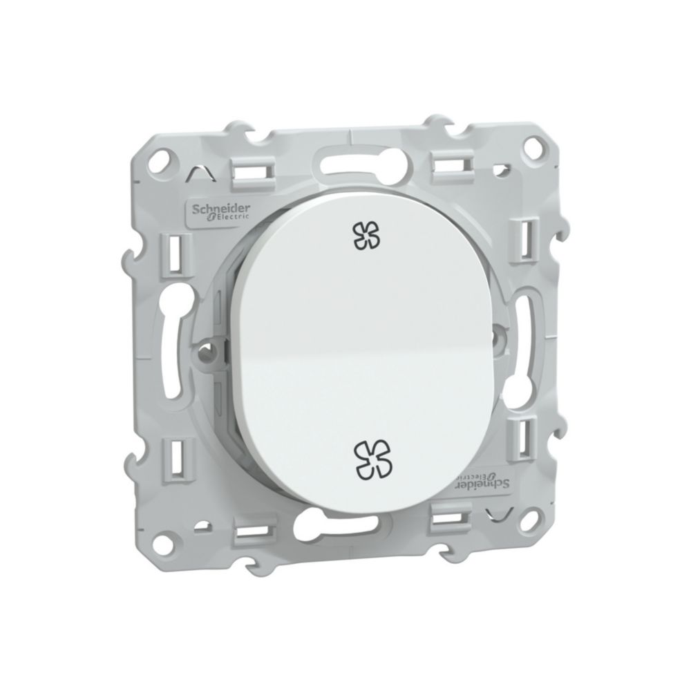 Commande VMC 1 poste Ovalis Blanc Schneider