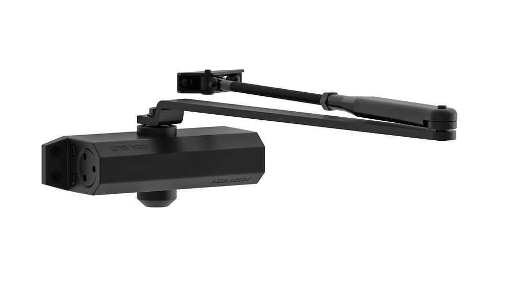 Ferme Porte DC110 ASSA ABLOY à bras compas multiforce 2-3-4, Noir