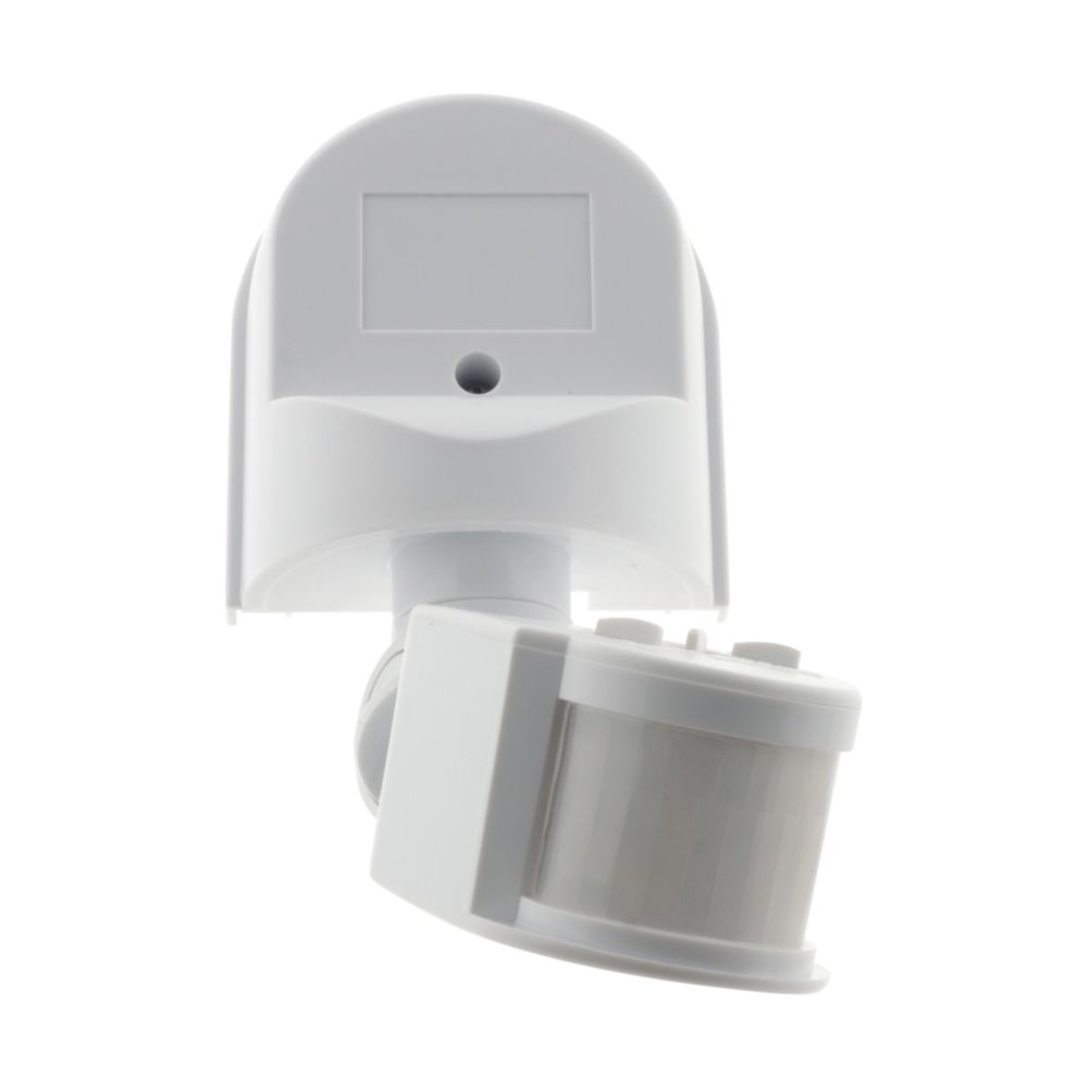 Détecteur de mouvement blanc intérieur/extérieur Zenitech 160° portée 5-12m