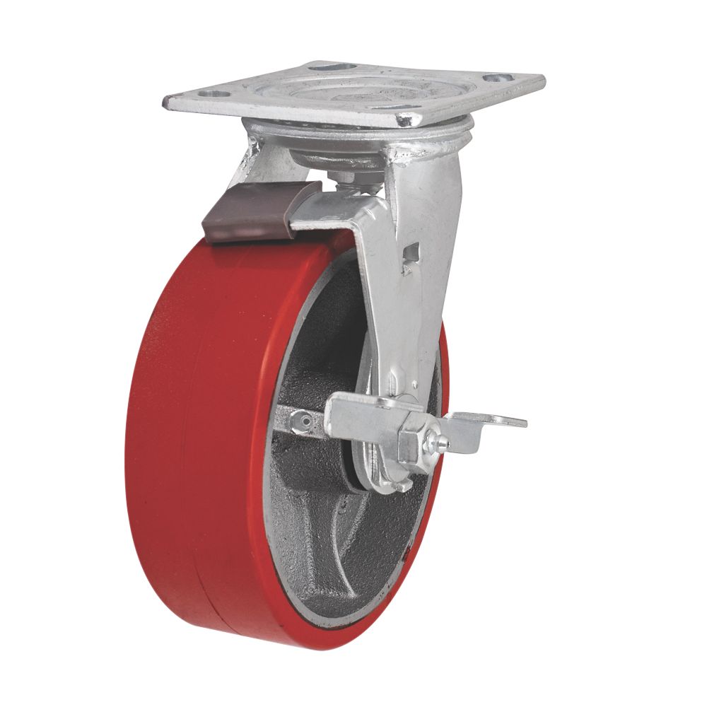  Roulette pivotante industrielle avec frein 150mm 