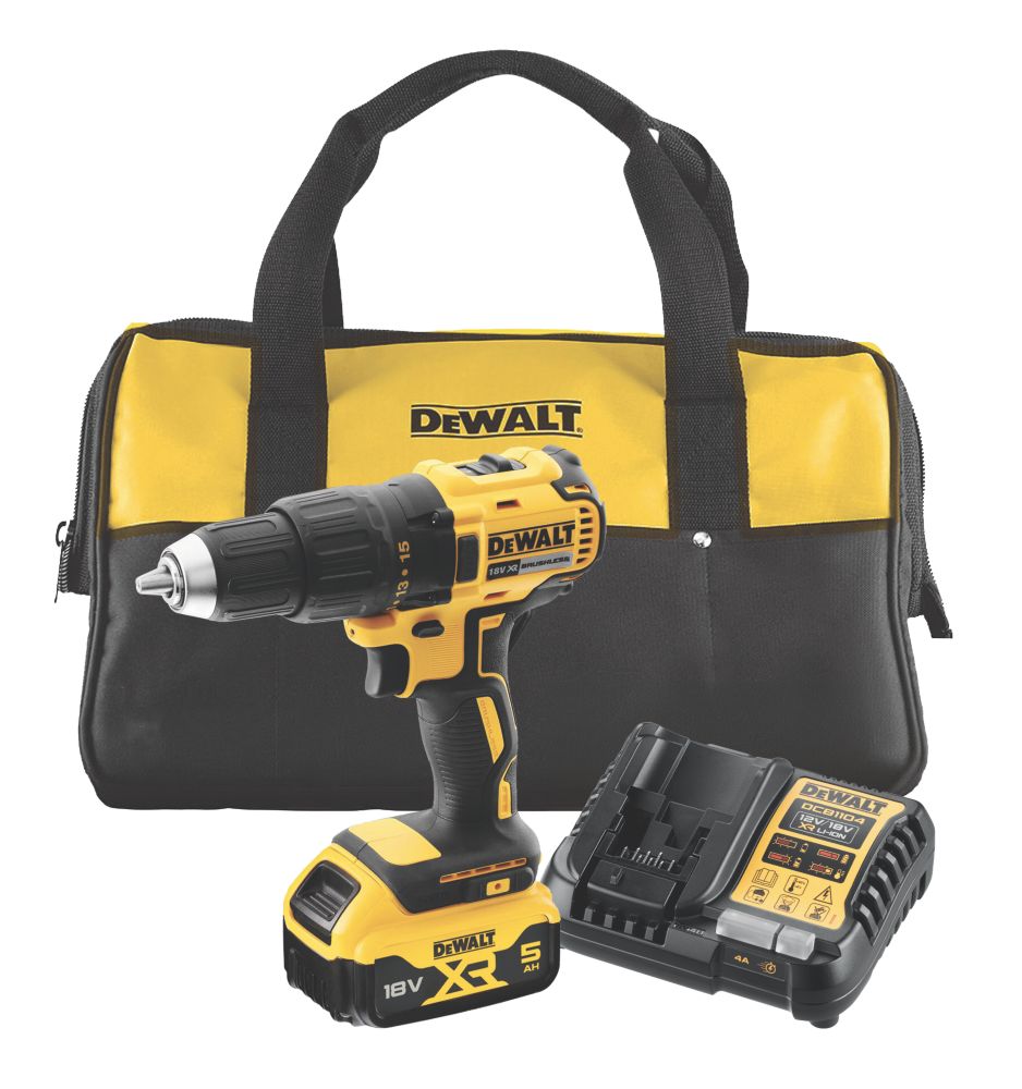  Perceuse visseuse compacte sans fil brushless DeWalt DCD777P1-QW 18V Li-Ion 5Ah XR