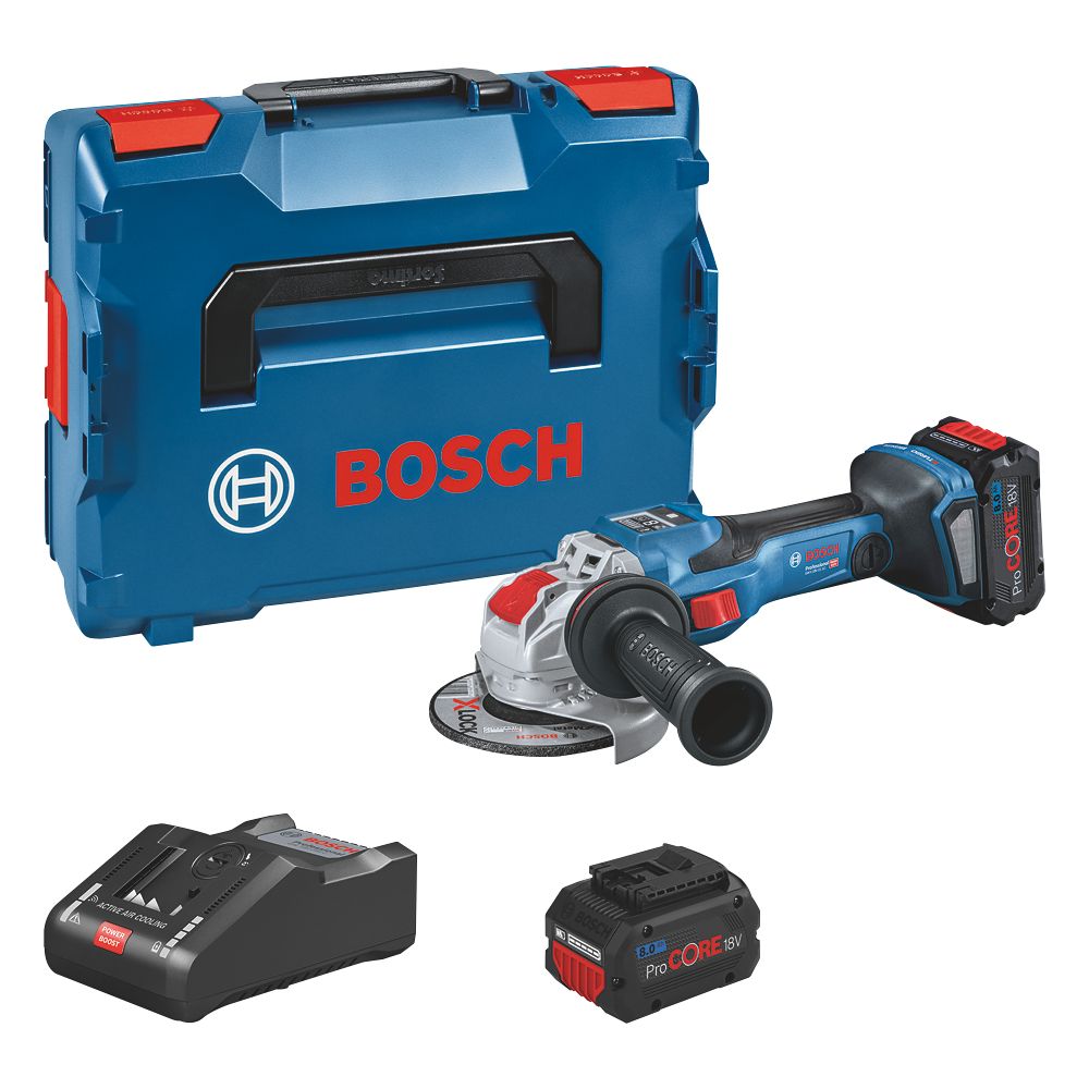 Meuleuse d'angle sans fil brushless Bosch 18V 125mm 2x8,0Ah Li-ion