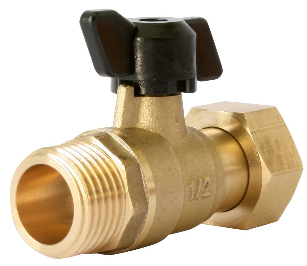 Mini-vanne pour collecteur avec raccord à visser MF 1/2" Fixoconnect