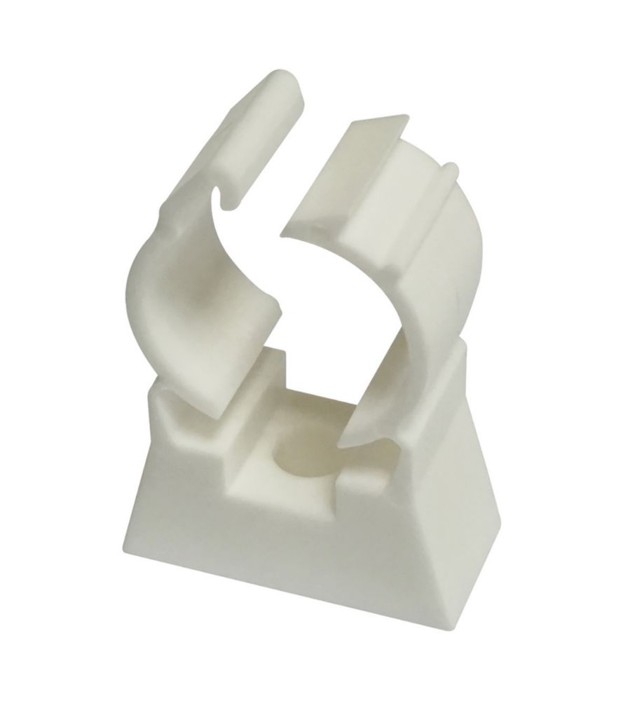 Fixation de tube simple ING Fixation Tub-Ring 26mm blanc, 50 pièces