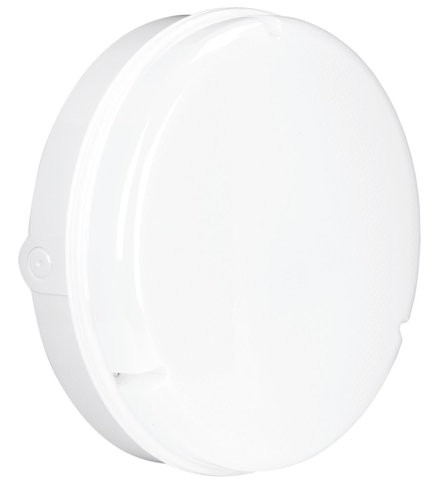 Hublot d'urgence non permanent à LED rond d'intérieur et d'extérieur Aurora UtiliteDrum blanc 20W 1 300lm