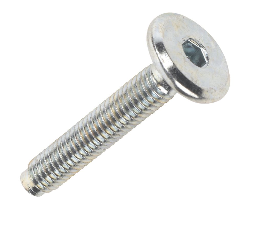 Lot de 50 boulons de jonction zingués brillants M6 x 35mm