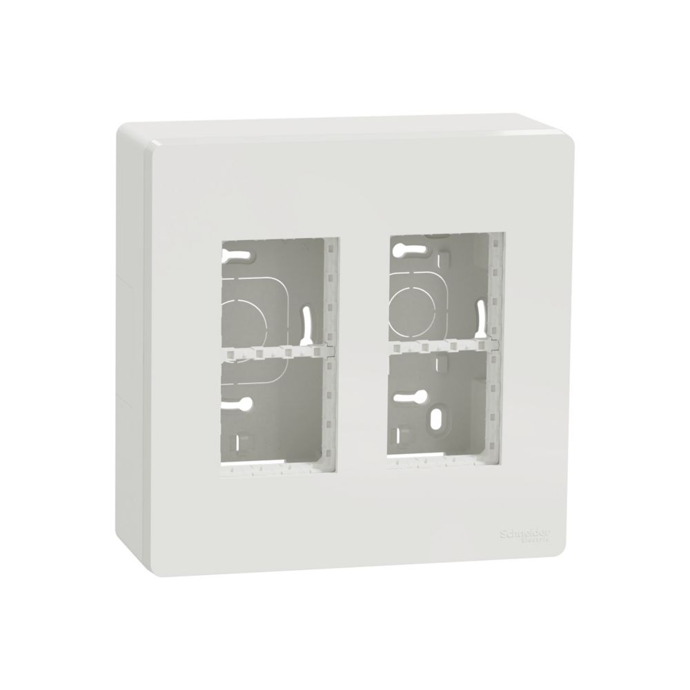 Boite de concentration 4 postes 2x4 modules Unica Blanc Schneider ...