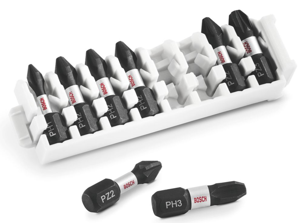 Set de 8 embouts de visseuse à choc assortis à queue hexagonale Bosch