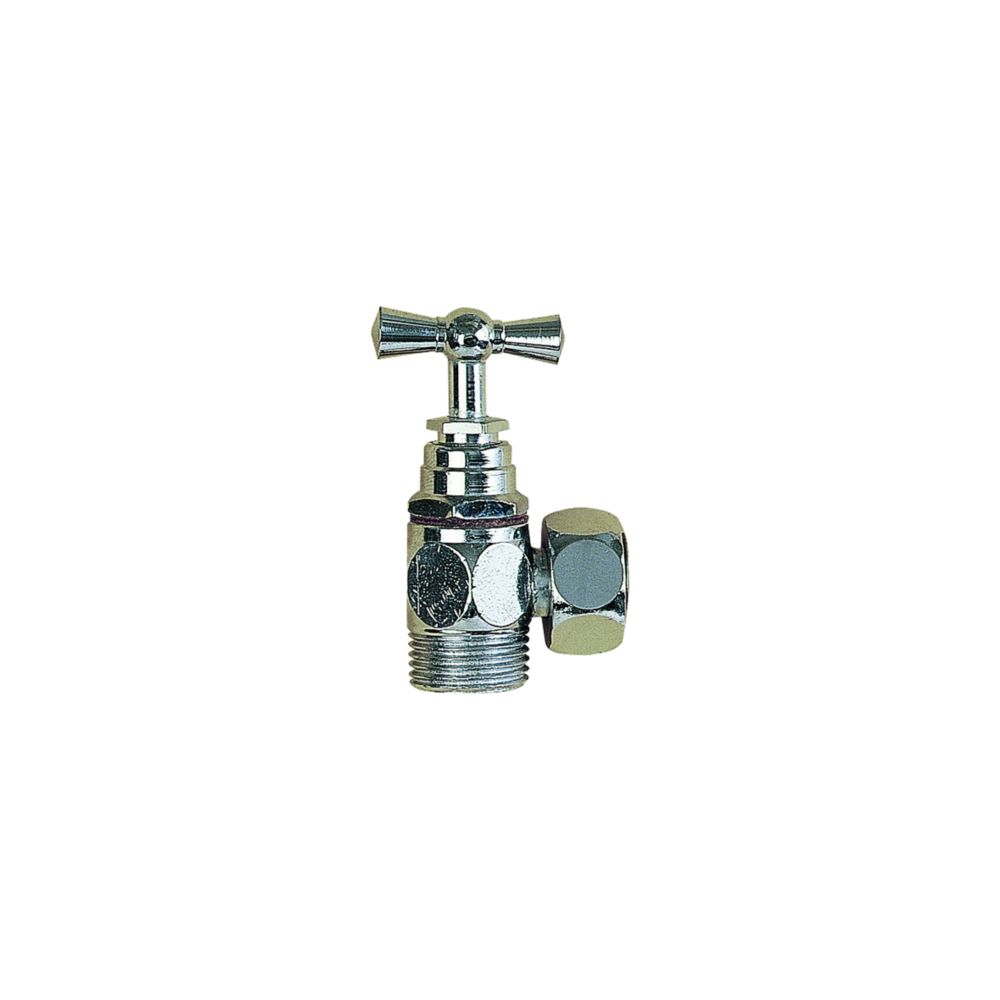 Robinet d'arrêt R21 en laiton chromé Wirquin 9,5mm