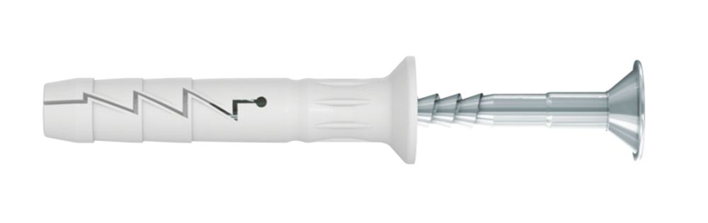 100 chevilles à frapper en nylon Rawlplug 6 x 40mm