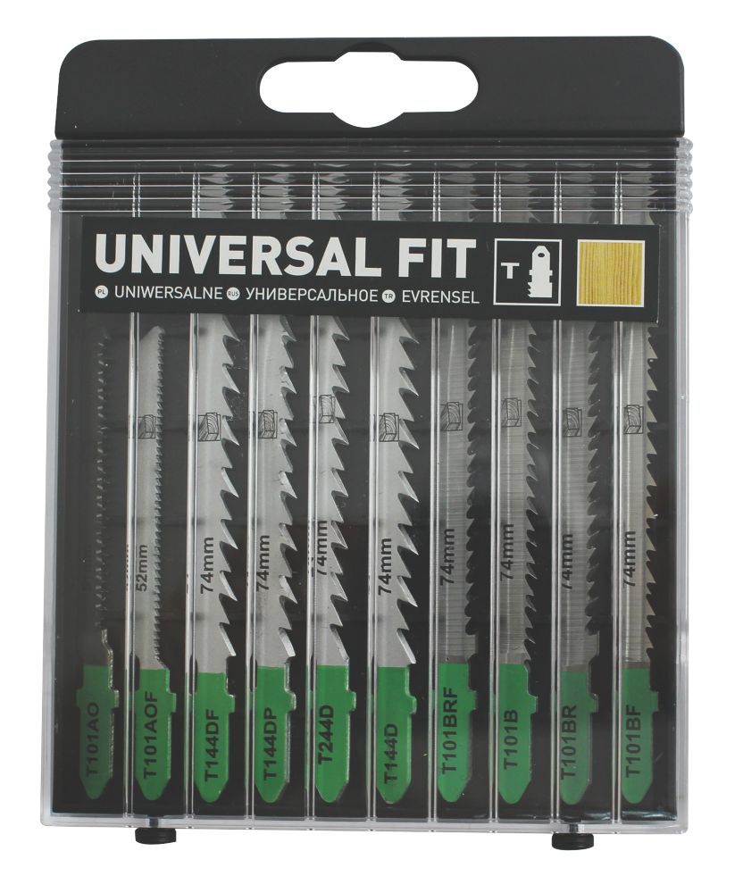 Lot de 10 lames pour scie sauteuse universelles bois