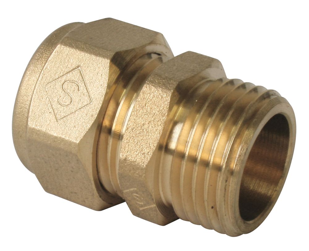 Raccord droit mâle PER à compression 12mm x 15/21 - 1/2" Fixoconnect