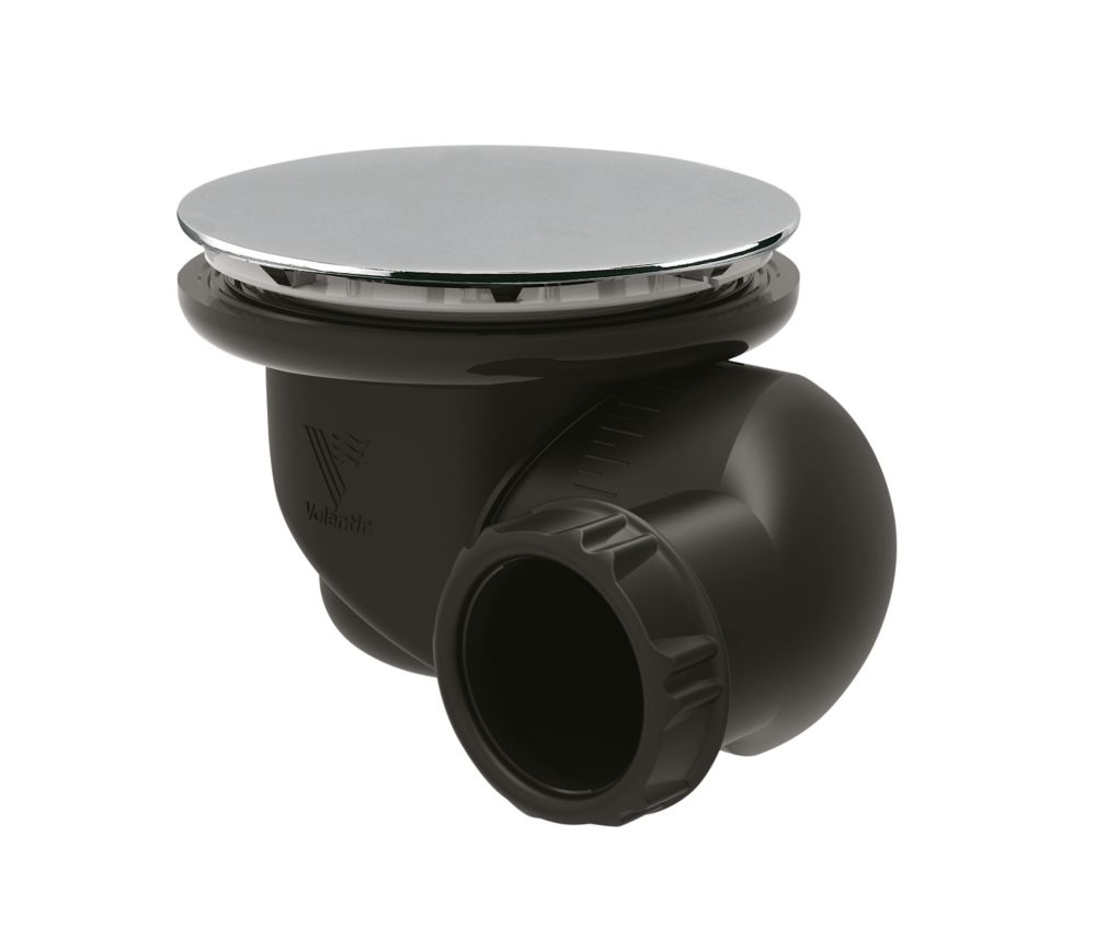 Bonde de douche multidirectionnelle Valentin noir/chromé 90mm
