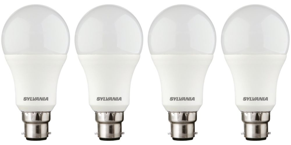 Lot de 4 ampoules LED Sylvania ToLEDo B22 GLS 1 521lm 15W